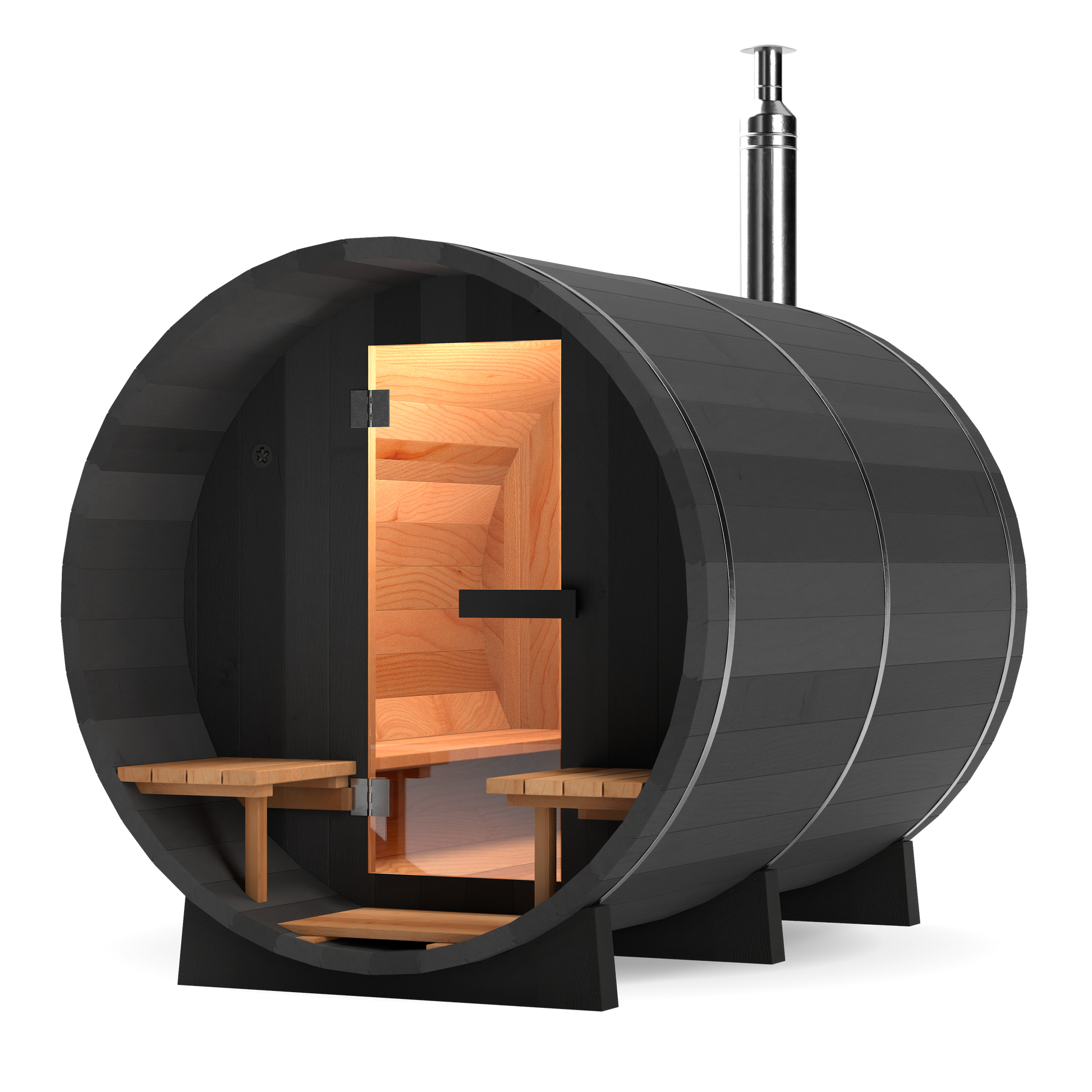 Black Cedar Barrel Sauna