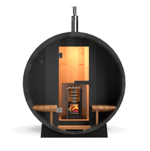 Black Cedar Barrel Sauna